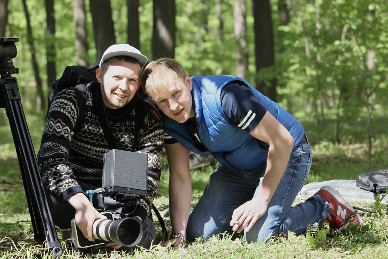 Video production crew creating advertising content in Barcelona